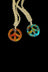 Glass Peace Pendant on a Hemp Necklace