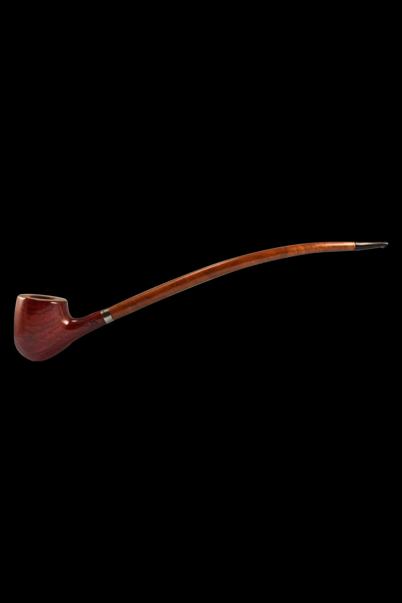 Tobacco Pipe, Churchwarden Rosewood Smoking Pipe With Pipe Stand