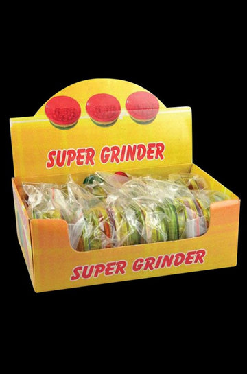 Plastic Rasta 3-Piece Grinders - 12 Pack