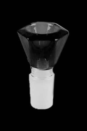 Black glass cannabis bowl for smoking.