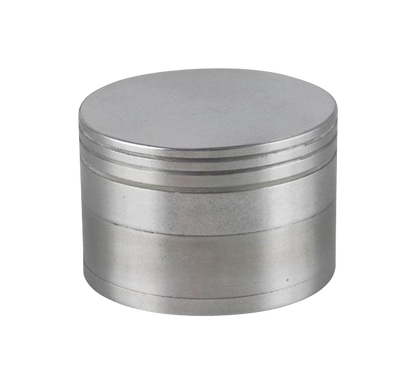 A silver, four-piece Classic Metal Grinder is pictured from a slight upward angle against a plain white background.