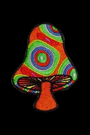 Psychedelic Circles Mushroom-Shaped Patch