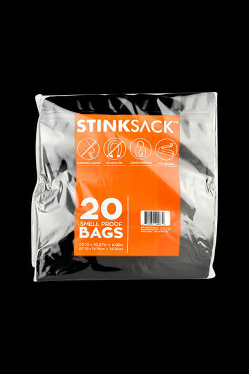 Black Stink Sack Smell Proof Bags - 20 Pack