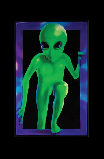 Alien Visitor Blacklight Poster
