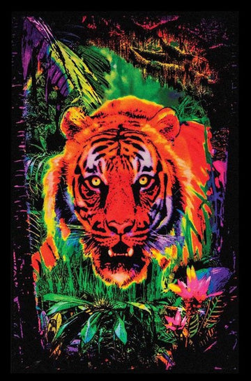 Jungle Tiger Blacklight Poster