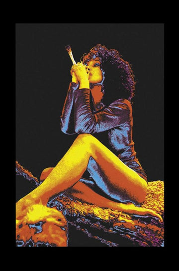 Smoking Woman Blacklight Poster