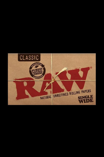 Raw Single Wide Rolling Papers - 25 Pack