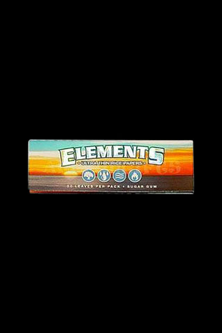 Elements Ultra Rice Rolling Papers - 25pc Display - 1 ¼