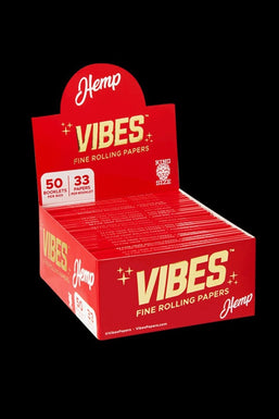 VIBES King Size Slim Rolling Papers Box - 50 Pack
