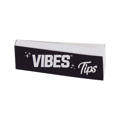 Front view of the VIBES Rolling Tips Box - 50 Pack, displaying the brand name and packaging design.