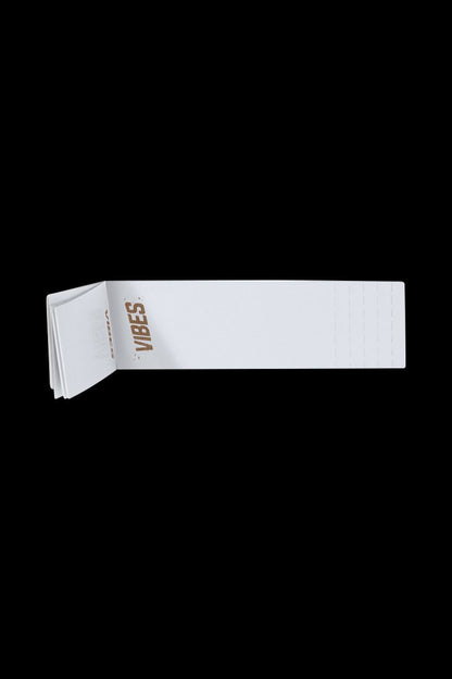 A close-up shot of the VIBES Rolling Tips Box, displaying the packaging details and branding on a plain white background.