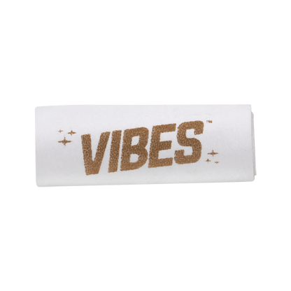 Front view of the VIBES Rolling Tips Box - 50 Pack, showing the packaging against a white background.
