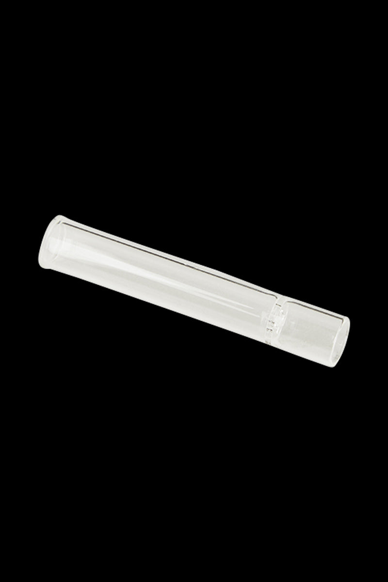 Close-up view of the Arizer ArGo glass tube, showing its clear construction and simple cylindrical shape.