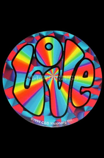 Round Psychedelic Love Sticker