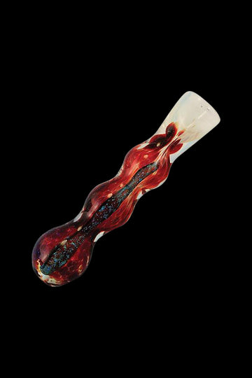 Frit Dichroic Glass Chillum Taster - Assorted Colors