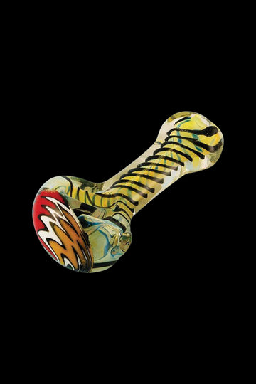 Multicolor Glass Spoon Pipe with Twists