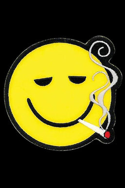 Smoking Smiley Face Patch