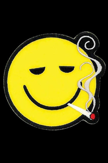 Smoking Smiley Face Patch