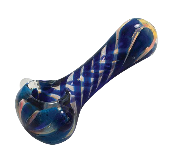 Handblown Glass Pipe With Interior Twists Smoke Cartel
