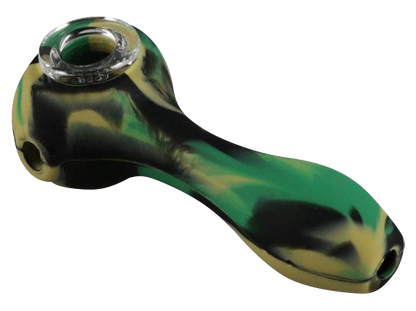 A close-up shows the Unbreakable Classic Silicone Hand Pipe from a slightly angled front view against a plain white background.