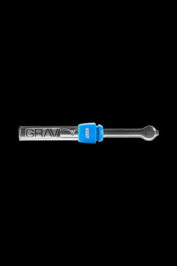 Blue - Grav Labs Glass Blunt with Silicone Grommet