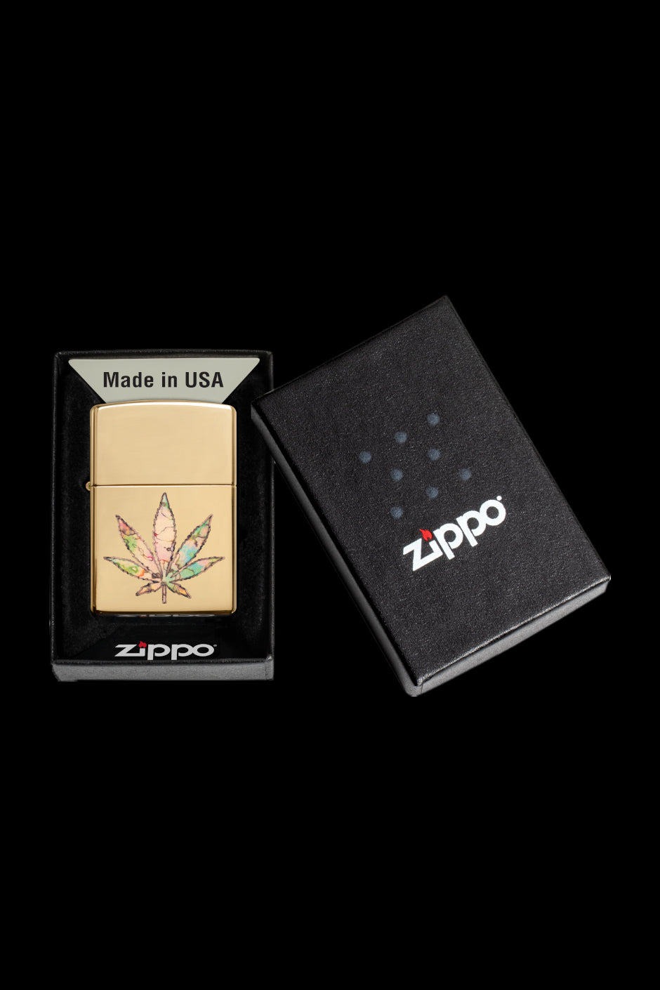 Zippo Brass Fusion Pot Leaf Windproof Lighter, image size:940x1410