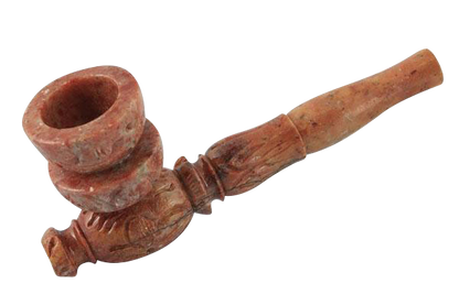 Close-up view of the Marble Stone Pipe, showing the textured, stone material and curved design.