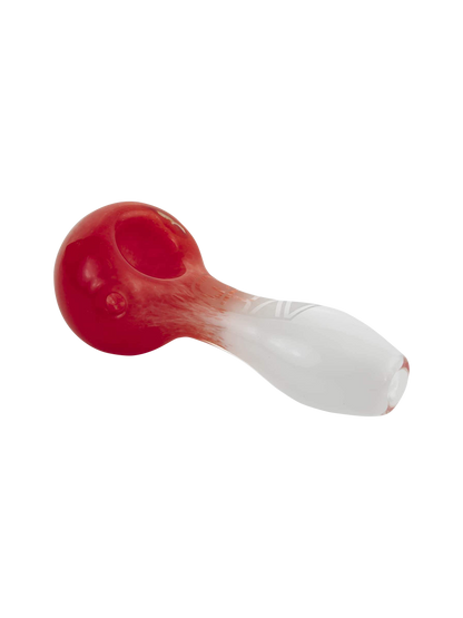 A close-up of the GRAV® Frit Spoon, displaying its curved form and smooth, glossy finish against a plain white background.