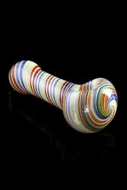 4.5" Multi Colored Striped Spoon Pipe