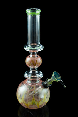 "The Orchid" Fume Worked Glass Bong with Dots