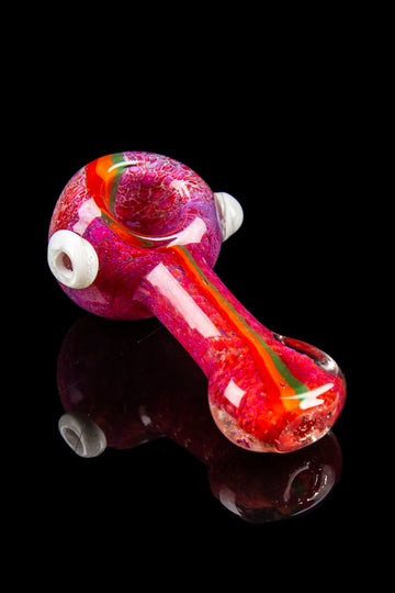 Frit Hand Pipe with Stripes - Frit Hand Pipe with Stripes