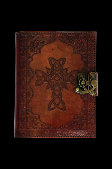 Leather Embossed Celtic Cross Journal