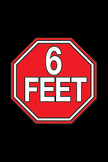 6 Feet Stop Sign Enamel Pin
