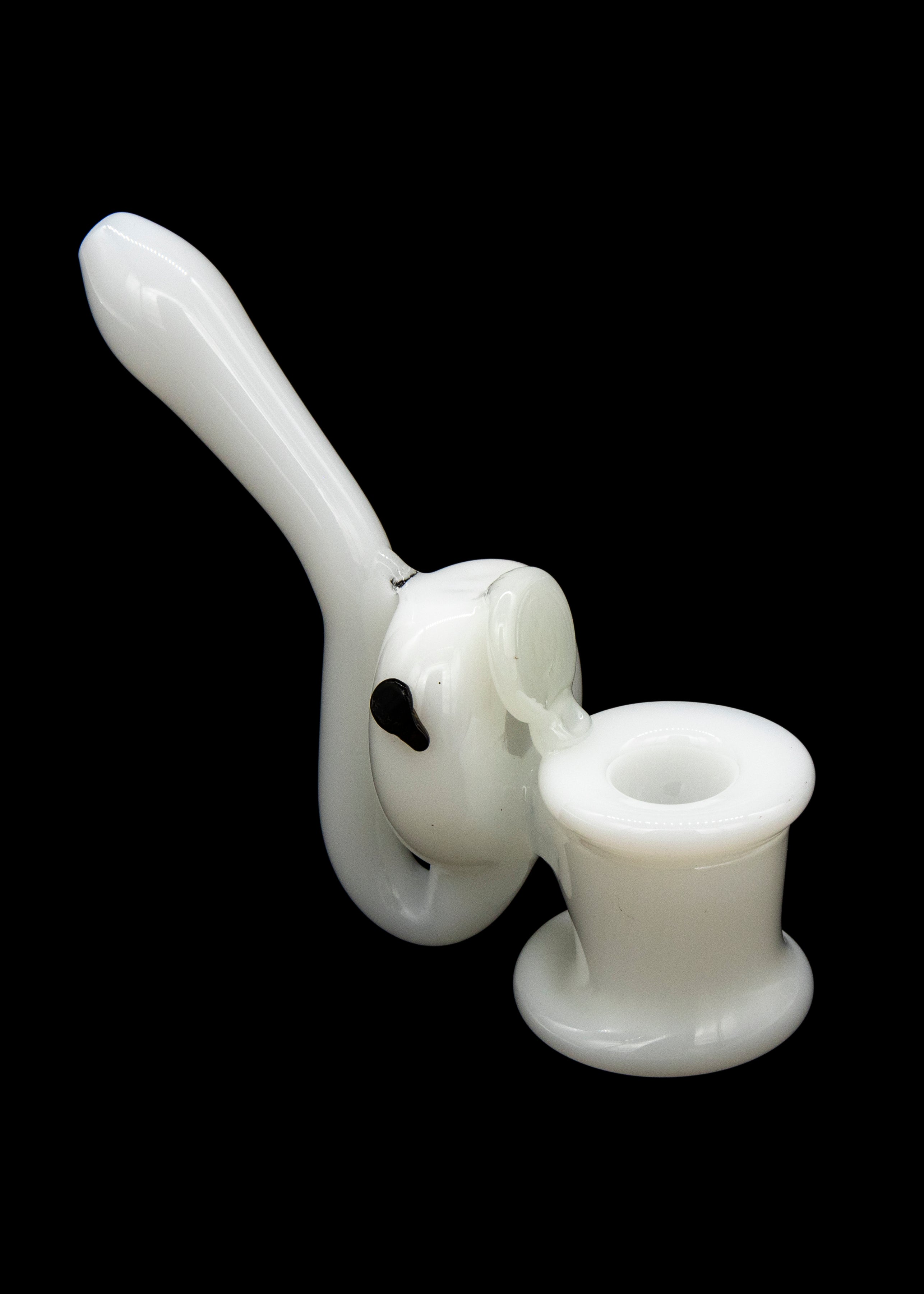 White glass oil rig for cannabis concentrate use.