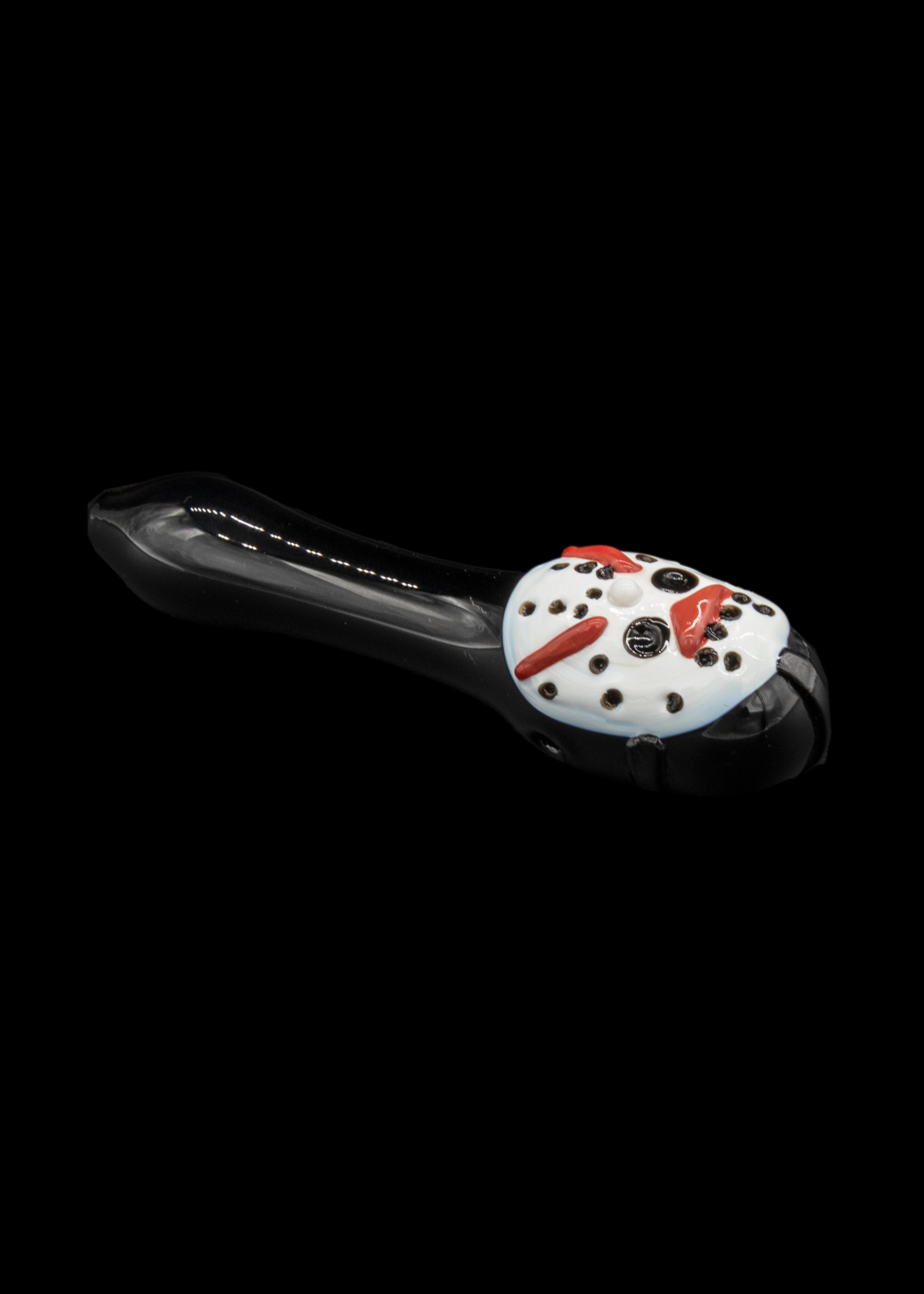 Glass cannabis pipe with a ladybug-shaped bowl.