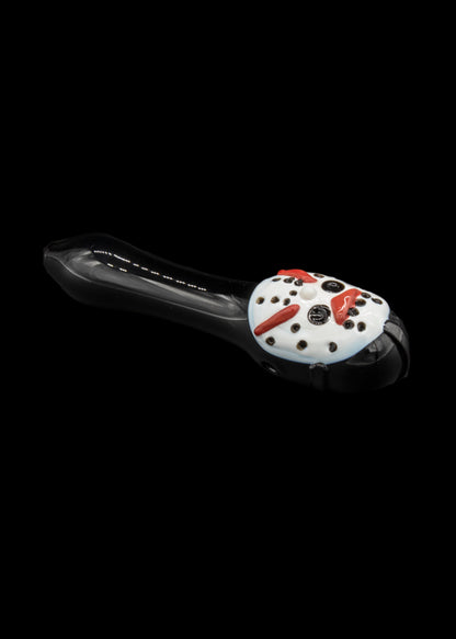 Glass cannabis pipe with a ladybug-shaped bowl.