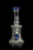 Marble-Studded Dab Rig with Colored Accents - Blue Ball - Marble-Studded Dab Rig with Colored Accents - Blue Ball