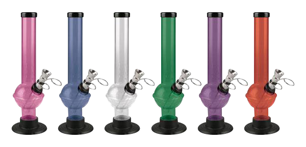 Front view of the Acrylic UFO Water Pipe, displaying several clear, rounded pipes arranged on a plain white background.