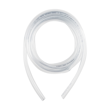 A slightly curved, translucent Arizer Extreme Q 9' Whip Tubing is centered against a plain white background. - Arizer Extreme Q  9'  Whip Tubing