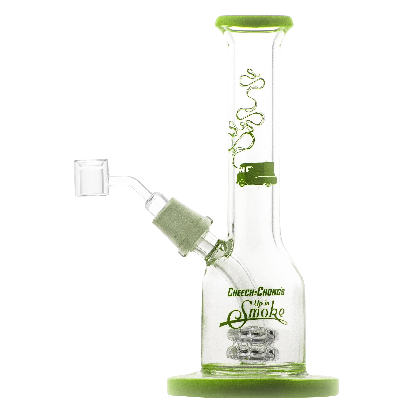 The Cheech & Chong "Jade East" Mini Rig Dabber is shown in a studio shot with a clean, white background and angled view.