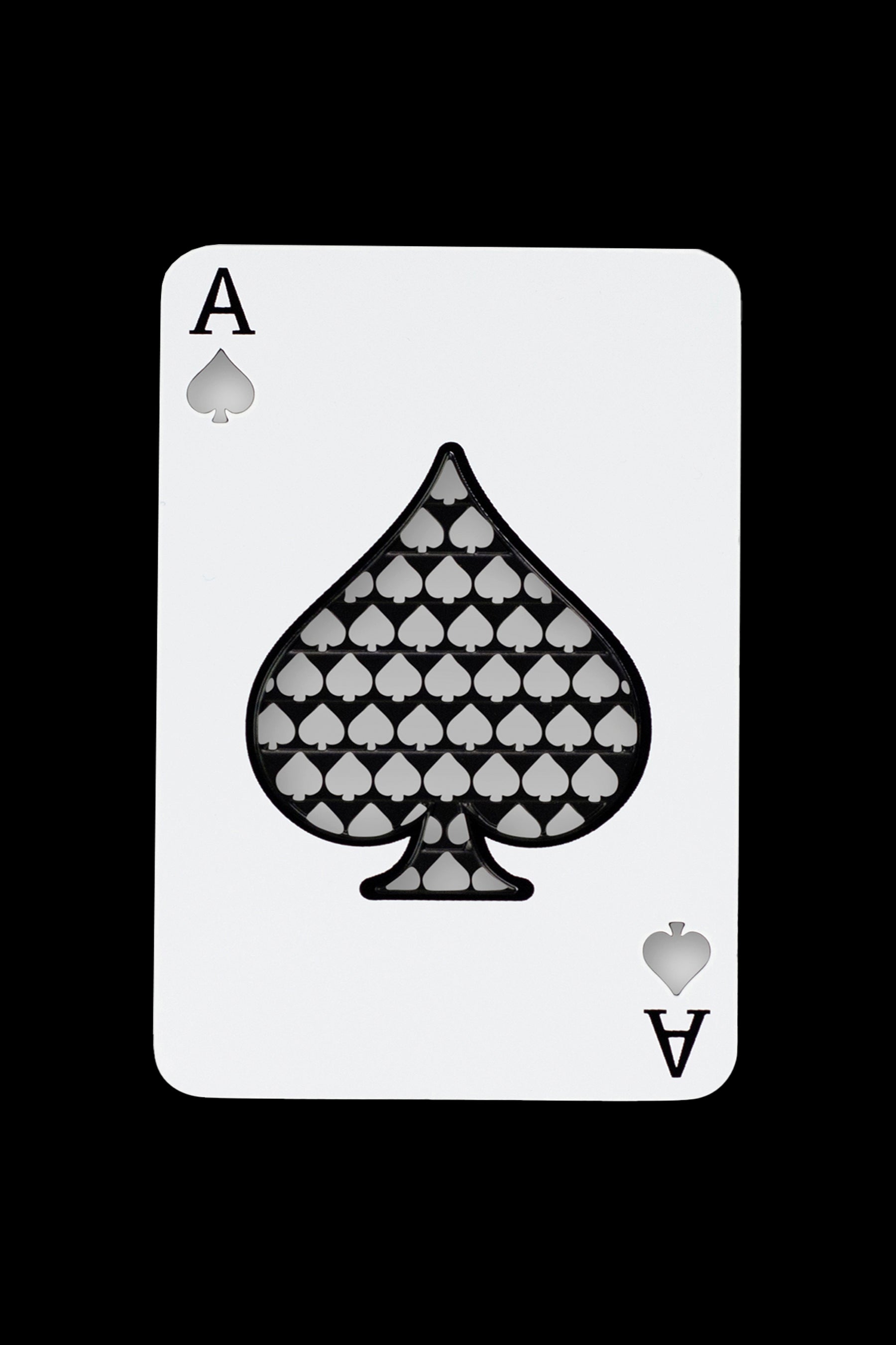 Ace of Spades playing card, likely referencing cannabis or smoking accessories.