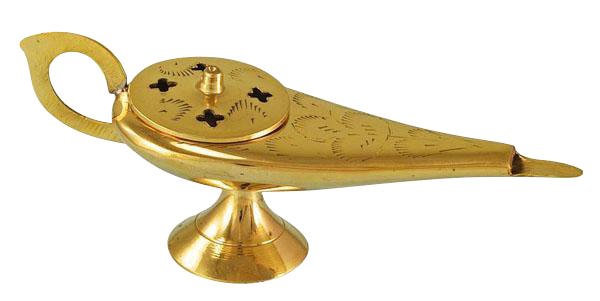 Aladdin's Magic Lamp Brass Incense Burner - Buy Online