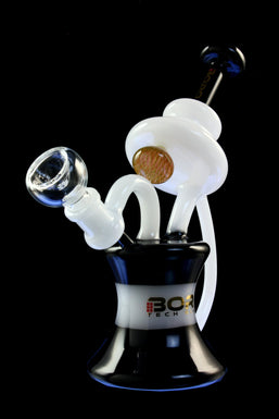 BoroTech Glass "Nott" Black and White Showerhead Recycler