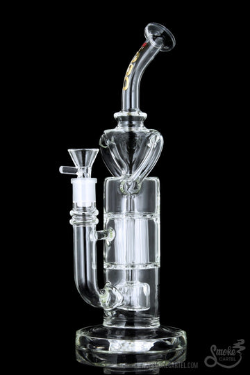 Featured View-Front 45° Clear - BoroTech Glass "Ygdrassil" Dual Feed Internal Recycler