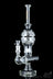 Front 45° View-Clear - BoroTech Glass &quot;Braka&quot; Stacked Fab Egg with Inline &amp; Sprinkler Perc