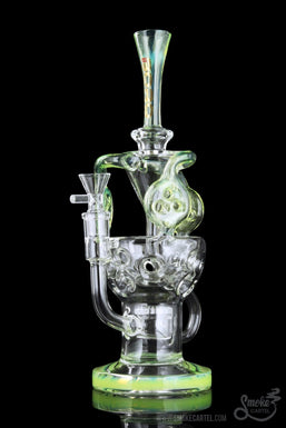 BoroTech Glass "Asgard" Triple Swiss Arm Recycler with Frit Perc
