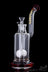 BoroTech Glass &quot;Rok&quot; Bubbler with Suspended Frit Drum Perc - BoroTech Glass &quot;Rok&quot; Bubbler with Suspended Frit Drum Perc