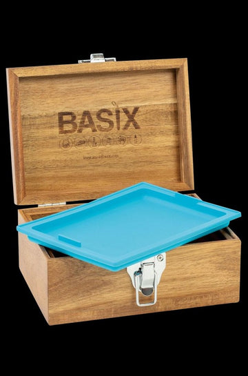 Basix Smellproof Wooden Box with Rolling Tray