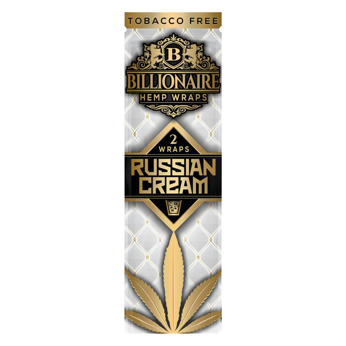 Front view of a pack of Billionaire Hemp Wraps displaying its branding against a dark background.