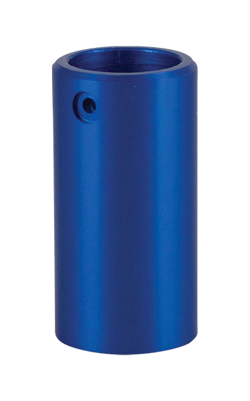 Front view of the Blazer Big Shot Metal Turbo Nozzle Kit, a silver metal component with a smooth, cylindrical shape. - Blazer Big Shot Metal Turbo Nozzle Kit